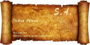 Suha Anna névjegykártya