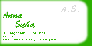 anna suha business card